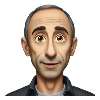 Eric Zemmour avec un singe sticker