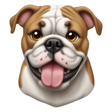 English bulldog enfadado sticker