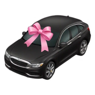 black car with pink ribbon sticker