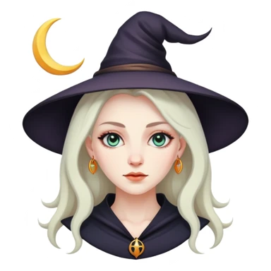 Witch crescent moon on forehead  sticker
