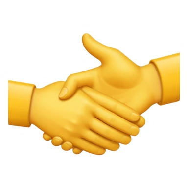 Make a self-clasping handshake emoji in the style of the usual emoji of a handshake sticker