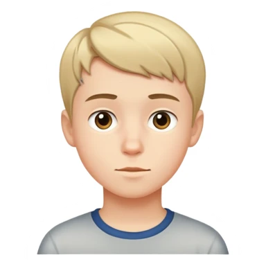 Boy with short hair indoors sticker