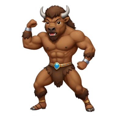 bison qui danse le rock sticker