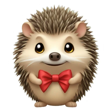 Hedgehog with a bow  sticker