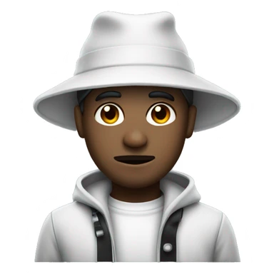 Robber wearing hat and black and white outfit portrait sticker