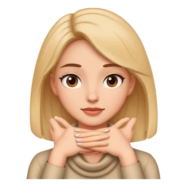 Women with hands around her neck sticker