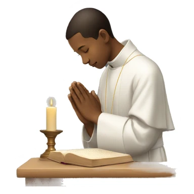 The Young Priest in prayer sticker