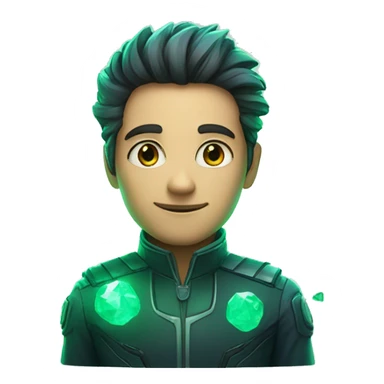 a galaxy full of emerald and electric stars sticker