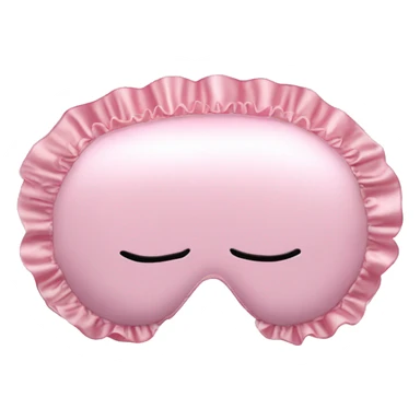 Light pink Frilly satin sleep mask no eyes sticker