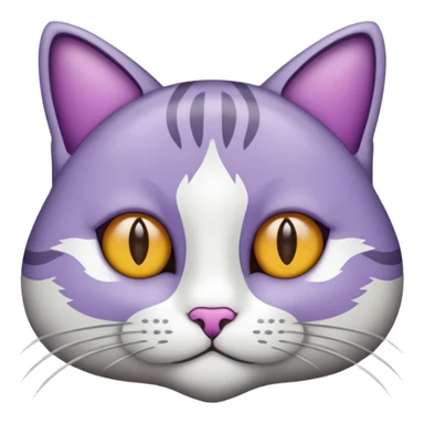 een kat met een paarse staart sticker