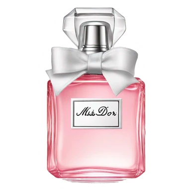 Light pink Miss Dior perfume with bow sticker