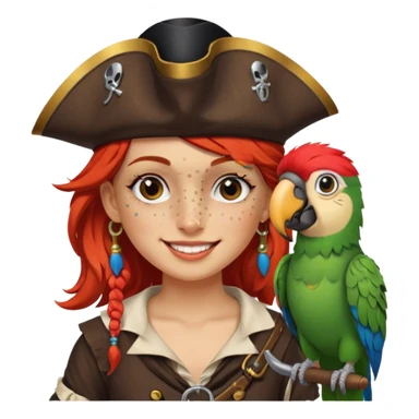 pirate and parrot😈👧🏻😏 sticker