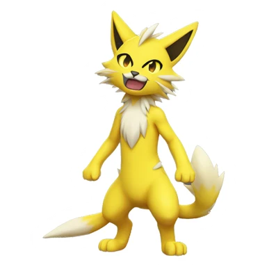 Yellow lombax-Zeraora-Renamon-cat full body sticker