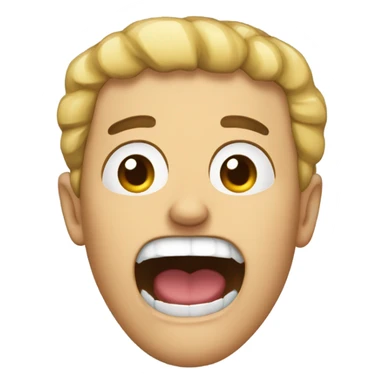 Jaw dropped mouth open face  sticker