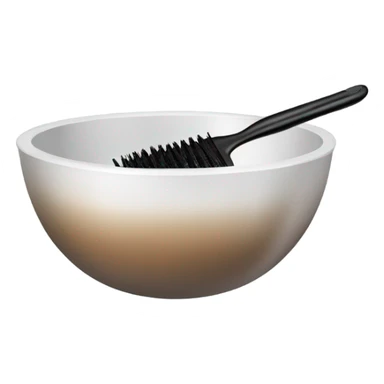 Hair dye bowl and brush sticker