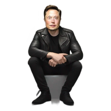 Elon musk sitting on gold bricks sticker