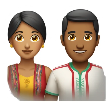 a peruvian couple sticker