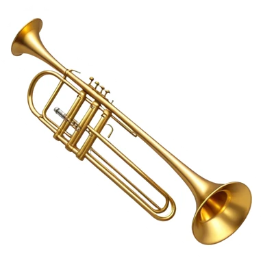 Cinematic Realistic Trombone, sleek brass slide extending dynamically, subtle scratches adding authenticity, warm golden reflections bouncing off the metal, glowing with a bold and resonant musical energy. sticker