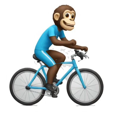 Un singe qui fais du velo sticker
