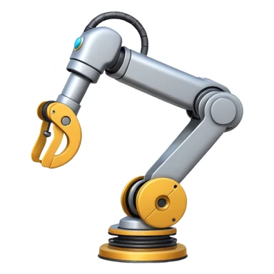 Industrial Arm – Silver robotic arm, gripping tool sticker