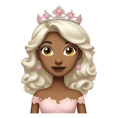 Pink shabby chic princess  sticker