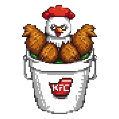KFC bucket of fried chicken sticker