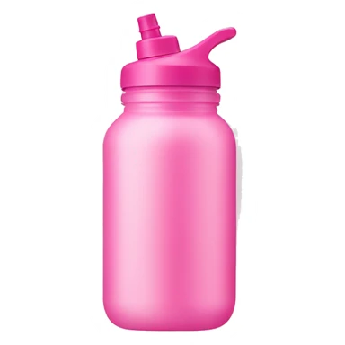 Pink water bottle with carrying lid sticker