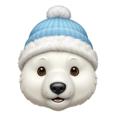 polar bar with beanie hat sticker
