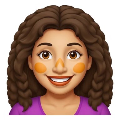 thick latina baddie with a hairy face and a large nose sticker