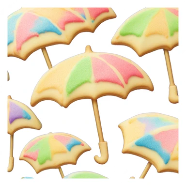 Sugar cookie with with umbrella   sticker