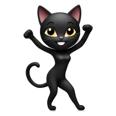 Black Cat dancing black  high heels  sticker