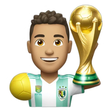 Ronaldo avec la coupe du monde sticker
