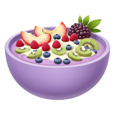 pastel purple and white smoothie bowl sticker