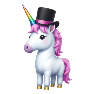 Unicorn with a top hot  sticker