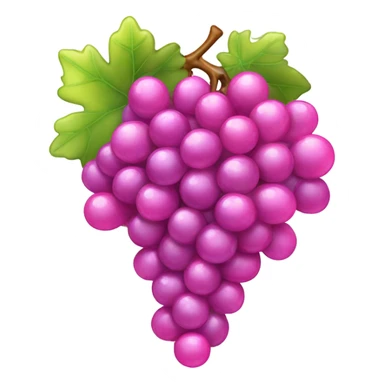 Cluster of hot pink sparkly grapes with crystals sticker