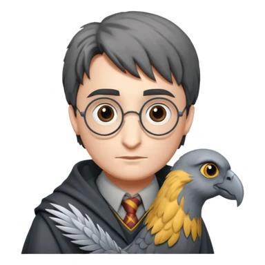 buckbeak and harry potter sticker