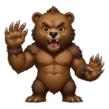 world of warcraft werebear with claws out sticker