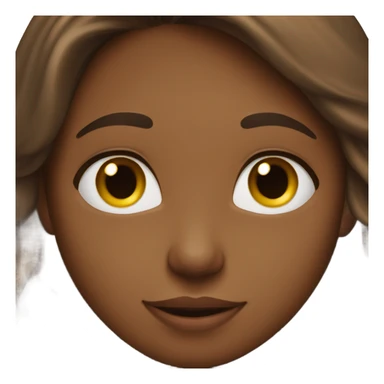 Long hair brown girl kissing brown guy sticker