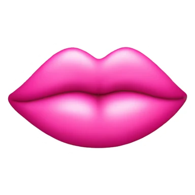 Pink kiss print sticker