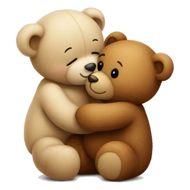 teddy bear kissing another teddy bear sticker