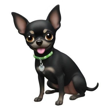 black chihuahua at the beach sticker
