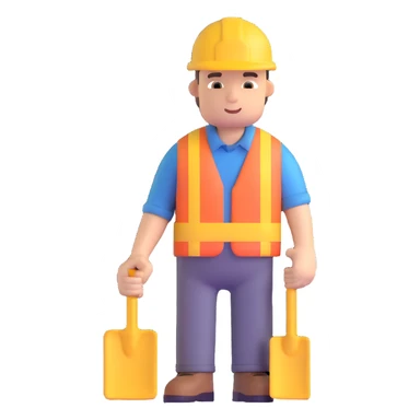 builder constructing himself, self-creation sticker