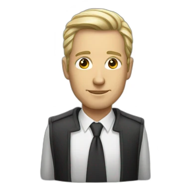 Male diplomat sticker