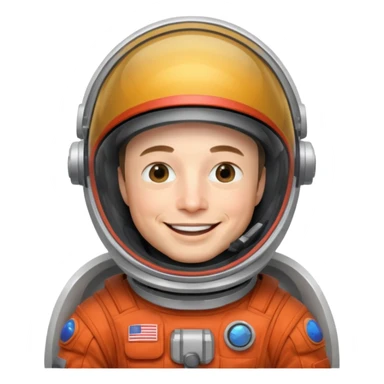 Elon Musk in the space Happy sticker