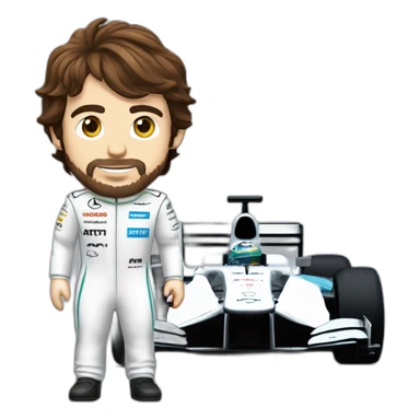 Fernando alonso f1 suit and aston martin f1 car sticker