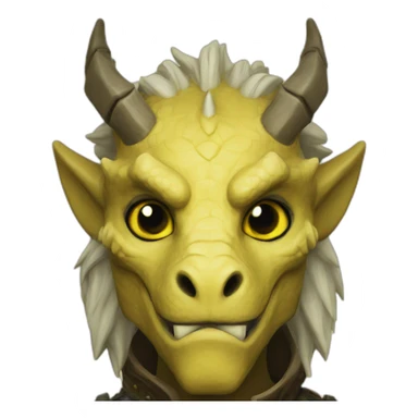Yellow dragonborn sticker