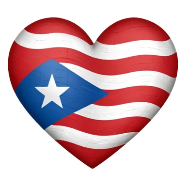 puerto Rico heart flag sticker