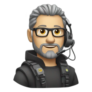 ragnar wearing optic glasses and headset sticker