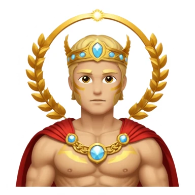 The image of Sol Invictus, God from Roman Aurelian cult sticker