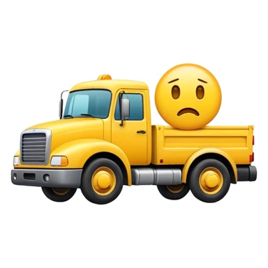 truck running over sad emoji sticker